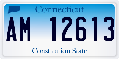 CT license plate AM12613