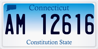 CT license plate AM12616