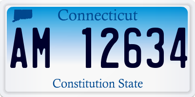 CT license plate AM12634