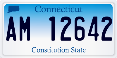CT license plate AM12642