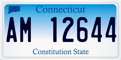 CT license plate AM12644