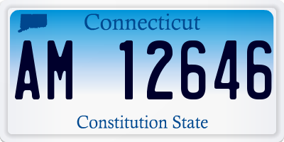 CT license plate AM12646
