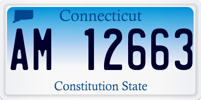 CT license plate AM12663