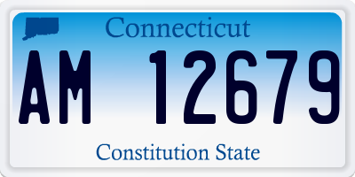 CT license plate AM12679