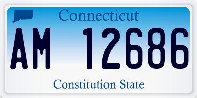 CT license plate AM12686