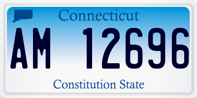 CT license plate AM12696