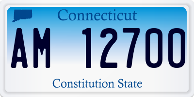 CT license plate AM12700