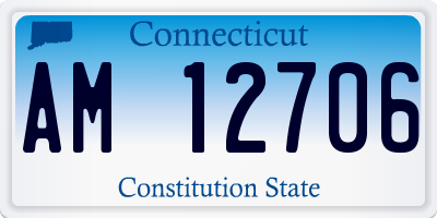 CT license plate AM12706