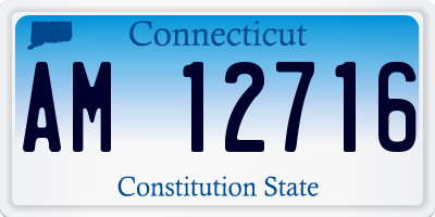 CT license plate AM12716
