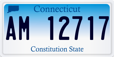 CT license plate AM12717