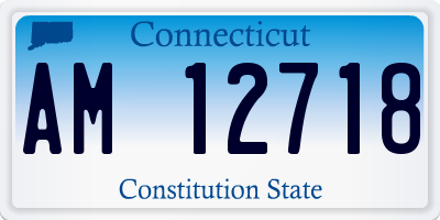 CT license plate AM12718