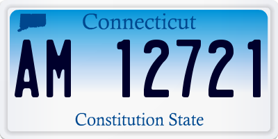 CT license plate AM12721
