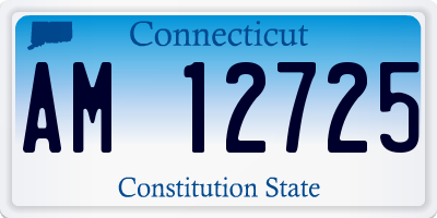 CT license plate AM12725