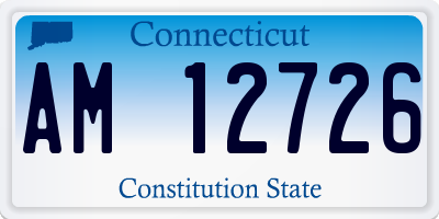 CT license plate AM12726