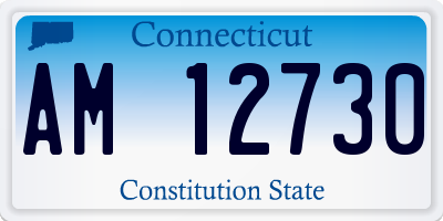 CT license plate AM12730