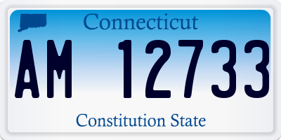 CT license plate AM12733