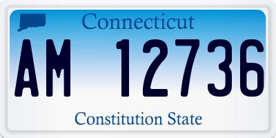 CT license plate AM12736