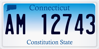 CT license plate AM12743