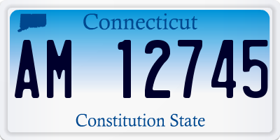 CT license plate AM12745