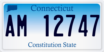 CT license plate AM12747