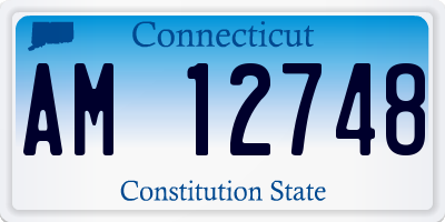CT license plate AM12748