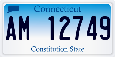 CT license plate AM12749