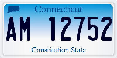 CT license plate AM12752