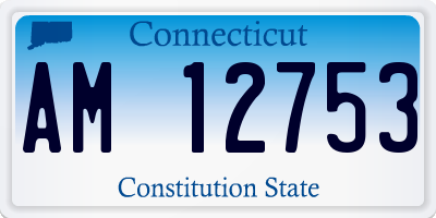 CT license plate AM12753