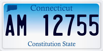 CT license plate AM12755