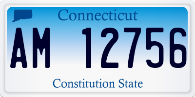 CT license plate AM12756