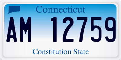 CT license plate AM12759