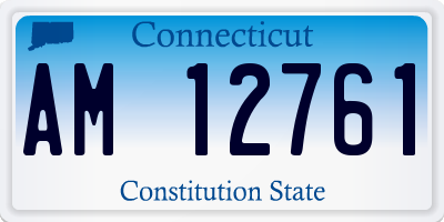 CT license plate AM12761