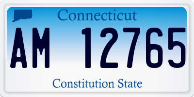 CT license plate AM12765