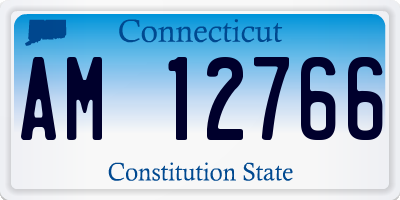 CT license plate AM12766