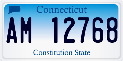 CT license plate AM12768