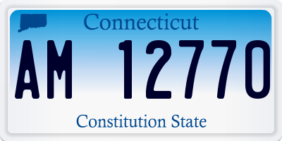 CT license plate AM12770