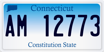 CT license plate AM12773