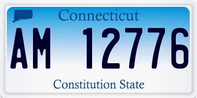 CT license plate AM12776