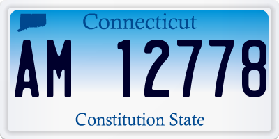 CT license plate AM12778
