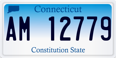 CT license plate AM12779