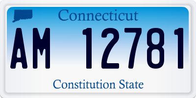CT license plate AM12781