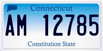 CT license plate AM12785