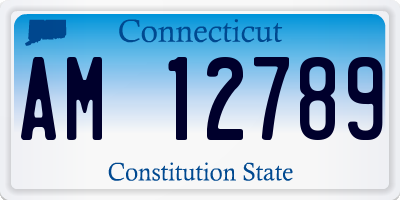 CT license plate AM12789