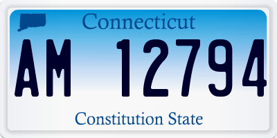 CT license plate AM12794