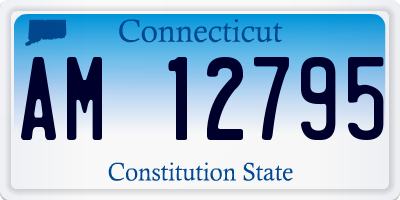CT license plate AM12795