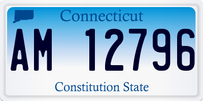 CT license plate AM12796