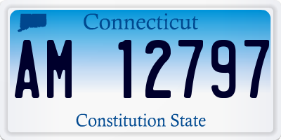 CT license plate AM12797
