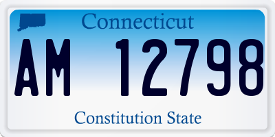 CT license plate AM12798