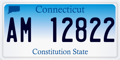 CT license plate AM12822