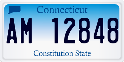 CT license plate AM12848